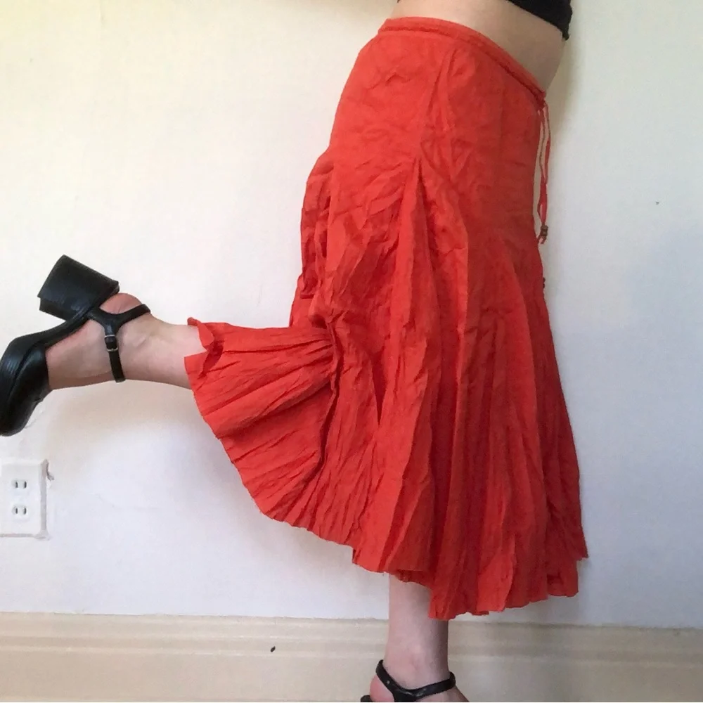 y2k Billabong Orange Beach Skirt - Picture 5 of 7